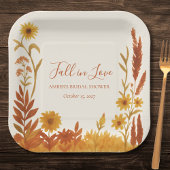 "Fall in Liebe" Brautparty Wasserfarben Pappteller