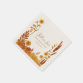 "Fall in Liebe" Brautparty Wasserfarben Serviette (Ecke)