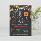 Fall in Liebe Bridal Paare Dusche Party laden Einladung (Stehend Vorderseite)
