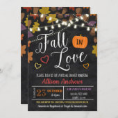 Fall in Liebe Bridal Paare Dusche Party laden Einladung (Vorne/Hinten)