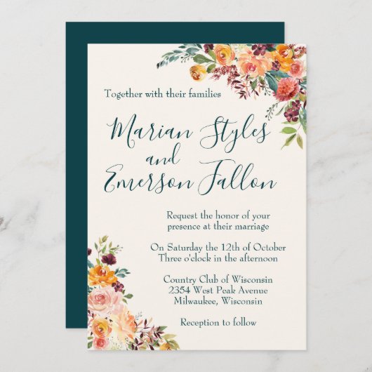 Fall in Liebe Einladung (Vorne/Hinten)