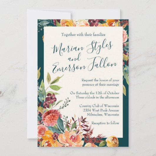 Fall in Liebe Einladung (Vorderseite)