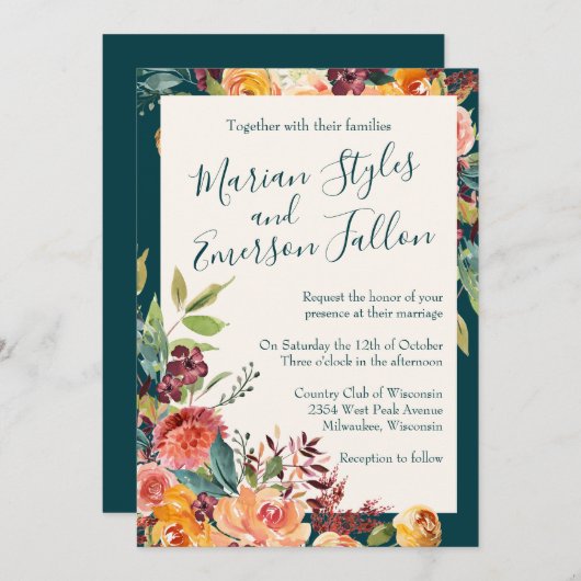 Fall in Liebe Einladung (Vorne/Hinten)