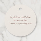 Fall in Liebe Elegant Pumpkins Gastgeschenk Hochze Geschenkanhänger (Rückseite)