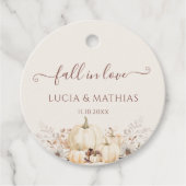 Fall in Liebe Elegant Pumpkins Gastgeschenk Hochze Geschenkanhänger (Vorderseite)