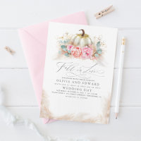Fall in Liebe Elegante Hochzeit Pink Blume Pumpkin