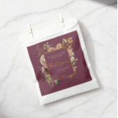 Fall in Liebe Fall Floral Burgundy Elegant Boho Sq Geschenktütchen