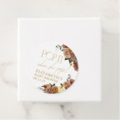 Fall in Liebe Fall Floral Champagner Babydusche Geschenkanhänger (Beispiel)