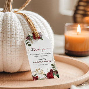 Fall in Liebe Fall Floral Pumpkin Vielen Dank Geschenkanhänger