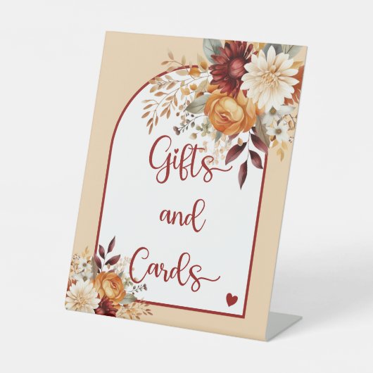 FALL IN LIEBE FLORAL ARCH BRAUTPARTY GIFTS&CARDS SOCKELSCHILD (Vorderseite)