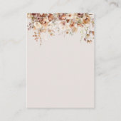 Fall in Liebe Floral Pumpkin Books Baby Dusche Begleitkarte (Rückseite)