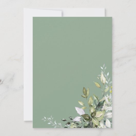 Fall in Liebe Grünpflanzen Pumpkin Fall Brautparty Einladung (Rückseite)