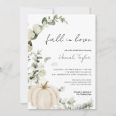 Fall in Liebe Grünpflanzen Pumpkin Fall Brautparty Einladung (Vorderseite)