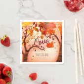 FALL IN LIEBE Herbst Brautparty jedes Ereignis Serviette (Beispiel)