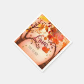 FALL IN LIEBE Herbst Brautparty jedes Ereignis Serviette (Ecke)