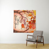 Fall in Liebe-Herbst-Fall-Brautparty-Hintergrund Wandteppich (Beispiel (Horizontal))