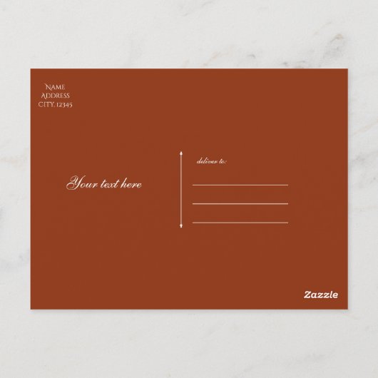 FALL IN LIEBE Herbst Whimsical DANKE Karte (Rückseite)