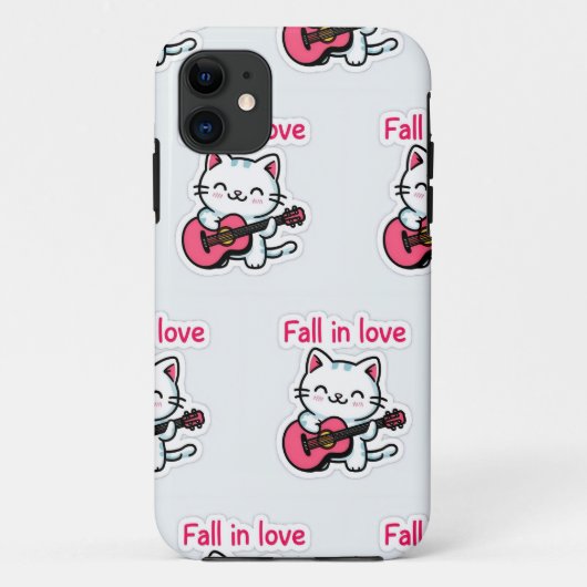 "Fall in Liebe Kitty Sticker" Case-Mate iPhone Hülle (Rückseite)