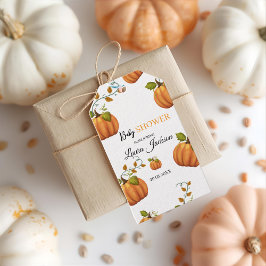 Fall in Liebe Kürbis Blumendusche Einladung Geschenkanhänger