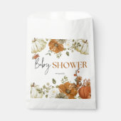 Fall in Liebe Kürbis Blumendusche Einladung Geschenktütchen (Vorderseite)