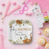 Fall in Liebe Kürbis Blumendusche Einladung Pappteller (Party)