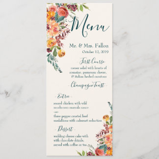 Fall in Liebe Menükarte