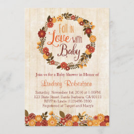 Fall in Liebe mit Baby-Duschen-Einladung Einladung