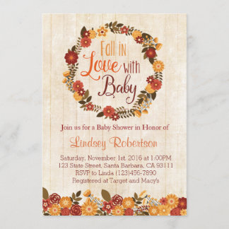 Fall in Liebe mit Baby-Duschen-Einladung Einladung