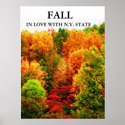 FALL, IN LIEBE MIT N.Y.-STAAT-Druck Poster (Vorne)