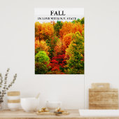 FALL, IN LIEBE MIT N.Y.-STAAT-Druck Poster (Küche)