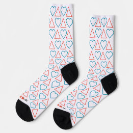 "Fall in Liebe mit Wandel" Gemusterte Crew Socken