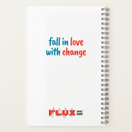 "Fall in Liebe mit Wandel" SpiralNotebook Notizblock (Rückseite)