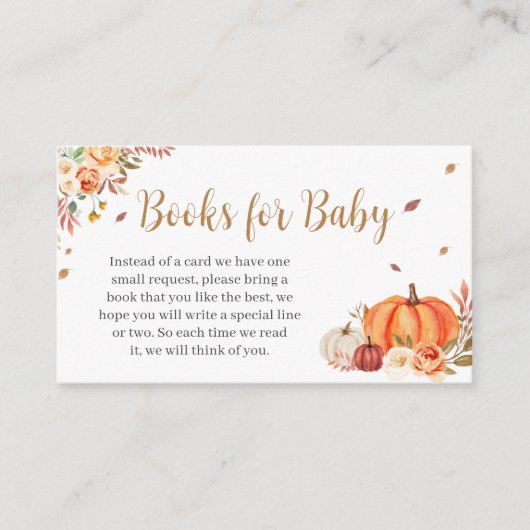 Fall in Liebe Orange Pumpkin Books für Baby Begleitkarte (Vorderseite)