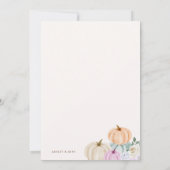 Fall in Liebe Pastel Pumpkins Brautparty lädt ein Save The Date (Rückseite)