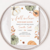 Fall in Liebe Pumpkin Baby Dusche Einladung