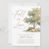 Fall in Liebe Pumpkin Baby Dusche Einladung (Vorderseite)