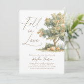 Fall in Liebe Pumpkin Baby Dusche Einladung (Stehend Vorderseite)