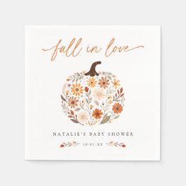 Fall in Liebe Pumpkin Baby Dusche Serviette