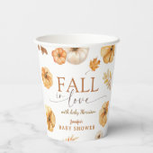 Fall in Liebe Pumpkin Baby Duschpapier Pappbecher (Rückseite)