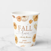 Fall in Liebe Pumpkin Baby Duschpapier Pappbecher (Vorderseite)
