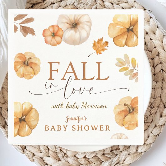 Fall in Liebe Pumpkin Baby Duschpapier Serviette