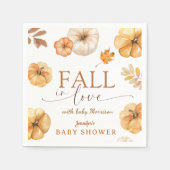 Fall in Liebe Pumpkin Baby Duschpapier Serviette (Vorderseite)