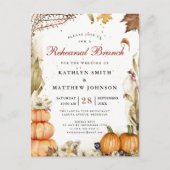 Fall in Liebe Pumpkin Botanische Probe Brunch Einladungspostkarte (Vorderseite)