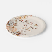 Fall in Liebe Pumpkin Brautparty Papierplatte Pappteller (Schrägansicht)