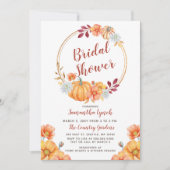 Fall in Liebe Pumpkin Bridal Dusche Einladung (Vorderseite)