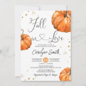 Fall in Liebe Pumpkin Bridal Dusche Einladung (Vorderseite)