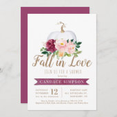 Fall in Liebe Pumpkin Bridal Dusche Einladung (Vorne/Hinten)