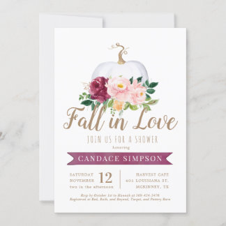 Fall in Liebe Pumpkin Bridal Dusche Einladung
