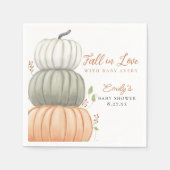 Fall in Liebe Pumpkin Fall Baby Dusche Serviette (Vorderseite)