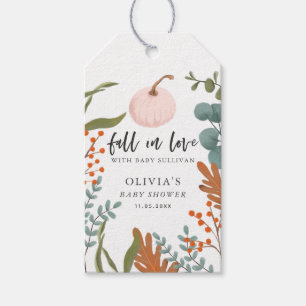 Fall in Liebe Pumpkin Girl Babydusche Geschenkanhänger